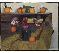 XcBAIHOUD Famoso Quadri Murale Artistiche Tela Anémonas y naranjas de Felix Edouard Vallotton per la Decorazione Domestica dell'ufficio 60x90cm