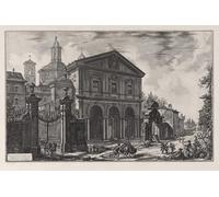 XcBAIHOUD Famoso Quadri Murale Artistiche Tela Basílica de Vedutaa Di S Sebastiano Fuorie Mura Di Roma por Battista Piranesi per la Decorazione Domestica dell'ufficio 60x90cm