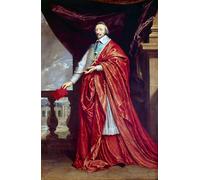 XcBAIHOUD Famoso Quadri Murale Artistiche Tela Cardenal Richelieu de Philippe De Champaigne per la Decorazione Domestica dell'ufficio 60x90cm