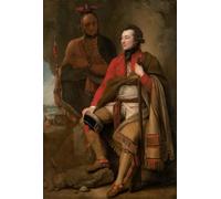 XcBAIHOUD Famoso Quadri Murale Artistiche Tela Coronel Guy Johnson y Karonghyontye por Benjamin West per la Decorazione Domestica dell'ufficio 60x90cm