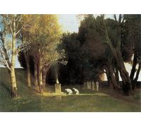 XcBAIHOUD Famoso Quadri Murale Artistiche Tela el Bosque Sagrado de Arnold Bocklin per la Decorazione Domestica dell'ufficio 60x90cm