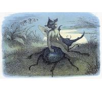 XcBAIHOUD Famoso Quadri Murale Artistiche Tela El mensajero de la reina de Richard Doyle per la Decorazione Domestica dell'ufficio 60x90cm