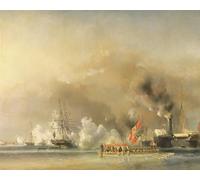XcBAIHOUD Famoso Quadri Murale Artistiche Tela El rey Louis-philippe escoltando a la reina a bordo del yate real por Eugene Isabey per la Decorazione Domestica dell'ufficio 60x90cm