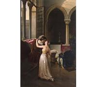 XcBAIHOUD Famoso Quadri Murale Artistiche Tela El último adiós y Julieta de Francesco Hayez per la Decorazione Domestica dell'ufficio 60x90cm