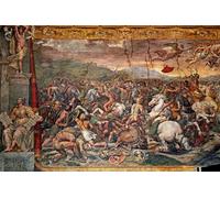 XcBAIHOUD Famoso Quadri Murale Artistiche Tela la Batalla del Puente Milvio en por Giulio Romano per la Decorazione Domestica dell'ufficio 60x90cm