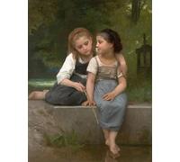 XcBAIHOUD Famoso Quadri Murale Artistiche Tela la espera de William Adolphe Bouguereau per la Decorazione Domestica dell'ufficio 60x90cm