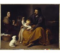 XcBAIHOUD Famoso Quadri Murale Artistiche Tela la Sagrada Familia Pintura Bartolome Murillo de Bartolomé Esteban Murillo per la Decorazione Domestica dell'ufficio 60x90cm