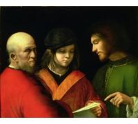 XcBAIHOUD Famoso Quadri Murale Artistiche Tela Las tres edades del hombre de Giorgione Da Castelfranco per la Decorazione Domestica dell'ufficio 60x90cm