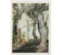 XcBAIHOUD Famoso Quadri Murale Artistiche Tela los árboles y el hacha de Arthur Rackham per la Decorazione Domestica dell'ufficio 60x90cm