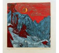 XcBAIHOUD Famoso Quadri Murale Artistiche Tela Luna de invierno de Ernst Ludwig Kirchner per la Decorazione Domestica dell'ufficio 60x90cm