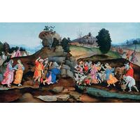 XcBAIHOUD Famoso Quadri Murale Artistiche Tela Moisés saca agua de la roca de Filippino Lippi per la Decorazione Domestica dell'ufficio 60x90cm
