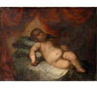 XcBAIHOUD Famoso Quadri Murale Artistiche Tela Niño Cristo dormido de Bartolomé Esteban Murillo per la Decorazione Domestica dell'ufficio 60x90cm