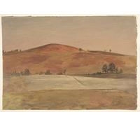 XcBAIHOUD Famoso Quadri Murale Artistiche Tela Paisaje con colina baja y campos de Frederic Edwin Church per la Decorazione Domestica dell'ufficio 60x90cm