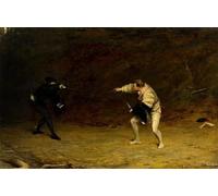 XcBAIHOUD Famoso Quadri Murale Artistiche Tela Pelea de espadas y dagas de John Pettie per la Decorazione Domestica dell'ufficio 60x90cm