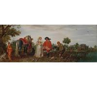 XcBAIHOUD Famoso Quadri Murale Artistiche Tela Primavera de Adriaen Pietersz Van De Venne per la Decorazione Domestica dell'ufficio 60x90cm