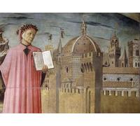 XcBAIHOUD Famoso Quadri Murale Artistiche Tela Región Toscana Florencia Retrato de Dante Alighieri por Domenico Di o per la Decorazione Domestica dell'ufficio 60x90cm