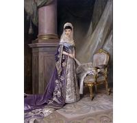 XcBAIHOUD Famoso Quadri Murale Artistiche Tela Retrato de la emperatriz María Fyodorovna Vladimir Egorovich Makovsky per la Decorazione Domestica dell'ufficio 60x90cm