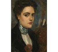 XcBAIHOUD Famoso Quadri Murale Artistiche Tela Retrato de la esposa del artista - Rupert Charles Wulsten Bunny per la Decorazione Domestica dell'ufficio 60x90cm