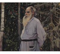XcBAIHOUD Famoso Quadri Murale Artistiche Tela Retrato de León Tolstoi por Mikhail Nesterov per la Decorazione Domestica dell'ufficio 60x90cm
