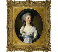 XcBAIHOUD Famoso Quadri Murale Artistiche Tela Retrato de Madame De Moreton Condesa De Chabrillán por Louise Elisabeth Vigée Le Brun per la Decorazione Domestica dell'ufficio 60x90cm