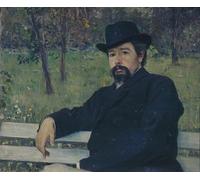XcBAIHOUD Famoso Quadri Murale Artistiche Tela Retrato del pintor Nikolai Alexandrovich Yaroshenko - Mikhail Vasilievich Nesterov per la Decorazione Domestica dell'ufficio 60x90cm