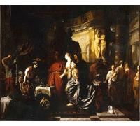 XcBAIHOUD Famoso Quadri Murale Artistiche Tela Rey entrega el reinado a su hijo Antíoco por Gerard De Lairesse per la Decorazione Domestica dell'ufficio 60x90cm