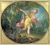 XcBAIHOUD Famoso Quadri Murale Artistiche Tela Rhea Sylvia huyendo del lobo de François Boucher per la Decorazione Domestica dell'ufficio 60x90cm