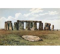 XcBAIHOUD Famoso Quadri Murale Artistiche Tela Stonehenge mostrando Slaughter Stone por Alfred Robert Quinton per la Decorazione Domestica dell'ufficio 60x90cm