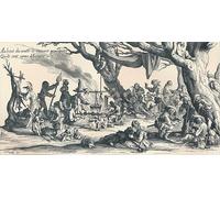 XcBAIHOUD Famoso Quadri Murale Artistiche Tela un campamento de los primeros gitanos en Europa Central por Jacques Callot per la Decorazione Domestica dell'ufficio 60x90cm