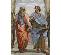 XcBAIHOUD Immagini Moderni Quadri Tele Stampe Aristotele e Platone Particolare della Scuola di Atene Affresco Particolare di di Raffaello Sanzio Raffaello per L'arredamento del Soggiorno 60x90cm