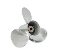 XCDEOPIT Elica fuoribordo Compatibile con Motore for Barca SUZUK 20-30hp 10 1/4 * 14 in Acciaio Inossidabile scanalature a 3 Pale, Parte del Marino for Navi