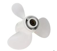 XCDEOPIT Elica fuoribordo Marina 9 7/8X13 Adatta Compatibile con Yama 20-30Hp 664-45949-02-El, Lega di Alluminio, Guida a Destra, Rotazione, 3 Pale, Bianco