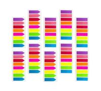 Xcdhemde® Segnapagina Adesivi 2000 pezzi, Segnalibri, 8 Colori,(10 libri x 200 pezzi), Autoadesivi per uso Ripetuto, Foglietti Adesivi Traslucidi Impermeabili, Per Ufficio, Scuola, Casa