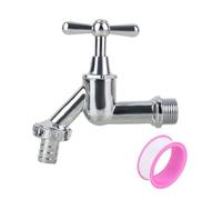 XCDMJ Rubinetto da giardino in ottone da 1/2", valvola a sfera per esterni, antigelo, con 1 connettori per tubo con 1 nastro di tenuta a rullo, rubinetto esterno, per giardino, in ottone ruggine