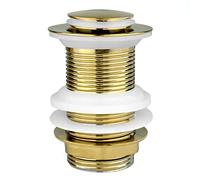 Xcel Home Tappo di ricambio per lavabo in ottone lucido, con sistema click clack, color oro