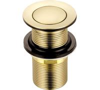 Xcel Home Tappo di ricambio per lavabo in ottone lucido con sistema click clack, color oro spazzolato