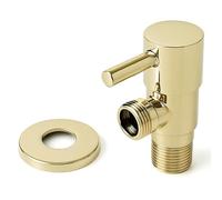 Xcel Home™ Valvola di isolamento di arresto in oro cromato per doccia | Rubinetto placcato in Shattaf musulmano On / Off | Interruttore angolare a leva singola | 1/2" BSP Connessione | 1 pz