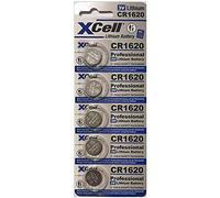XCell Batteria a bottone al litio 1620 CR1620 3V, confezione da 5 batterie