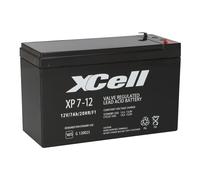XCell Batteria Al Piombo XP7-12 12V 7000 MAH Pb F1 4,8mm AGM Per 7,2Ah 8Ah