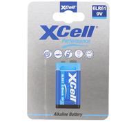 XCell Batteria alcalina 9 Volt, 6LR61, 9 V E-Block, confezione ecologica, blister da 1