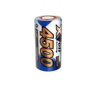 XCell Batteria X4500SCR Sub-C ad alta corrente Flattop (tensione 1,2 V, altezza 43 mm, peso 77 g, ø 23 mm, 4300 mAh, batteria NI-MH, ricaricabile) 123411
