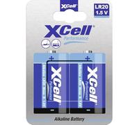XCell Performance Alkaline LR20 Mono D batteria (in blister di cartone, prestazioni ottimali, alta densità di energia, lunga durata) 136154