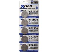 XCell Pila a bottone al litio 2430 CR2430, 3 V, confezione da 5