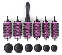Xcellent Global Set di spazzole per capelli con rulli staccabili, 1 maniglia e 6 rulli, Small Medium Large BT023