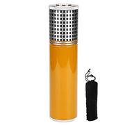 Xcello Tubi per Sigari in Lega di Zinco Custodia da Viaggio Portatile Accessori per Sigari Viaggia con Stile con 3 Sigari in Una Custodia Protettiva(22.00cm-Giallo)
