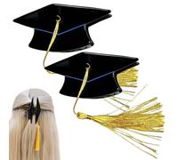 XCes Épingles À Pour La Fête De Remise Des Diplômes Présentent Petit Chapeau De Remise De Diplôme Avec Pompon Jaune, Ce Qui En Fait Accessoire Idéal Pour Les Femmes Et Les Filles Célé