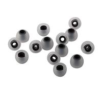 Xcessor 7 paia (14 pezzi) di auricolari di ricambio in silicone per auricolari in-ear popolari (S, trasparente/nero)