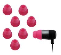 Xcessor Dual Flange Ricambio Auricolari Earbud/Earpad in Silicone 4 Paia (Set da 8 Pezzi). Compatibile con la Maggior Auricolare Cuffie Marche. Taglia: MEDIO (M). Colore: Rosa Scuro