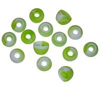 Xcessor Ricambio di Alta Qualita Auricolari Earbud/Earpad in Silicone 7 Paia (Set da 14 Pezzi). Compatibile con la Maggior Auricolare Cuffie Marche. Taglia: MEDIO (M). Verde Lucido
