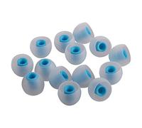 Xcessor (S 7 paia (14 pezzi) di ricambio in silicone per auricolari in-ear di piccole dimensioni. Cuscinetti di ricambio per cuffie intrauricolari popolari, trasparente/blu